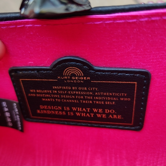 Kurt Geiger Black Rhinestone Crossbody Bag With Raven Closure - Picture 8 of 8